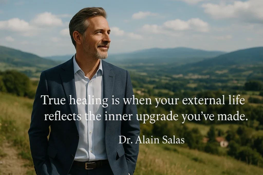 “True healing is when your external life reflects the inner upgrade you’ve made.” Dr. Alain Salas